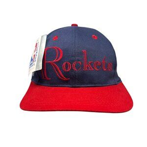 Houston Rockets Vintage TEI Snapback Hat Cap 1995 NWT Deadstock Spell Out NBA